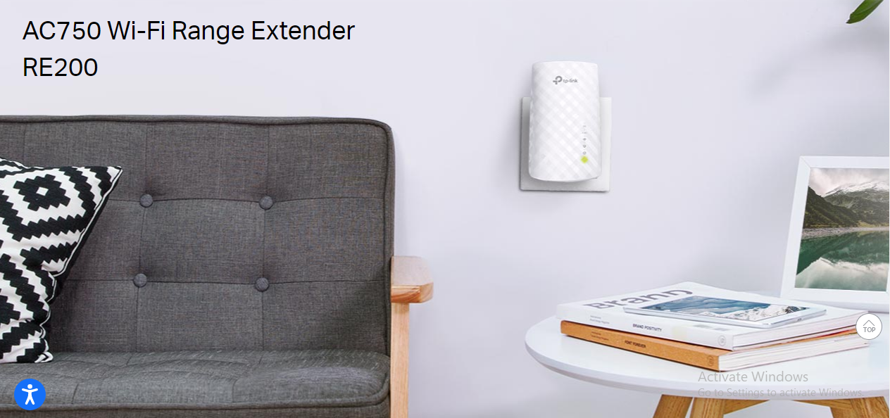 TP-Link AC750 Range Extender Banner illustration