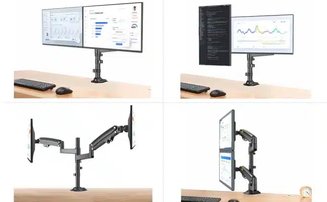 Dual-Monitor-Desk-Mount-Stand-Full-Motion SPecifications