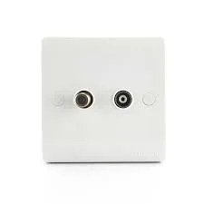 Slim 2 Gang Television Socket