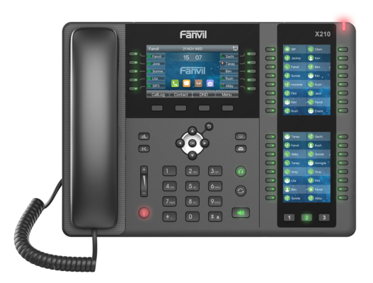 Fanvil X210 IP Phone 4.3" Main color display and 2 x 3.5" side color displays for DSS Keys