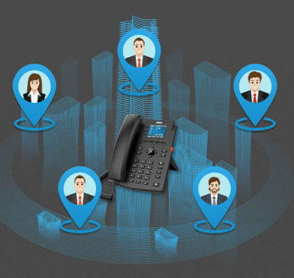 Fanvil 6-way audio conference calls