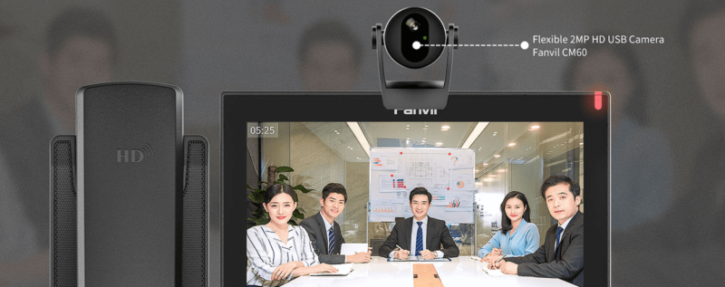 Fanvil X7A Ip Phone HD Video Call with Fanvil CM60 USB Camera