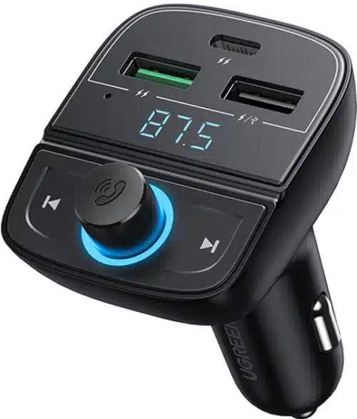 UGREEN Bluetooth Car Charger (5.0+PD+QC3.0+USB Flash Drive+TF) (Black) - CD229