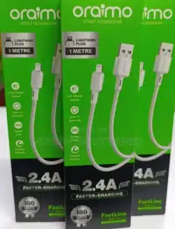 Oraimo iphone data cable Duraline 2 OCD-L53 – White